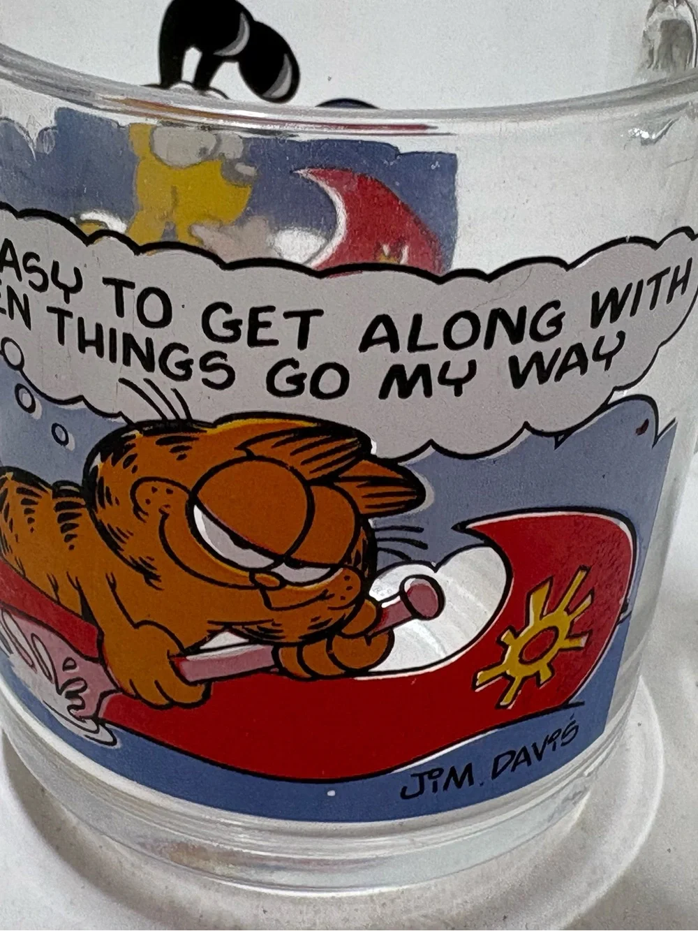 Vtg ‘78 McDonald’s Garfield the Cat Promotion Glass Mug Coffee Cup